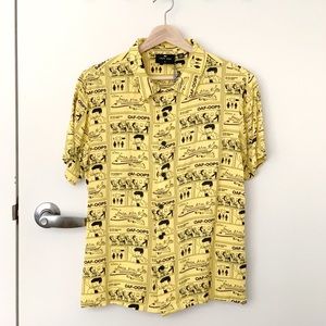 [SOLD] For Your Safety Short Sleeve Button-down Shirt